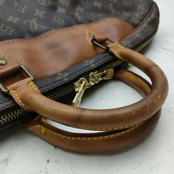 Louis Vuitton Travel Bag Alize 1 Poche Browns - Picture 5 of 10